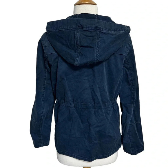 H+M 8 blue utility cargo jacket with‎ hood - Picture 3 of 7